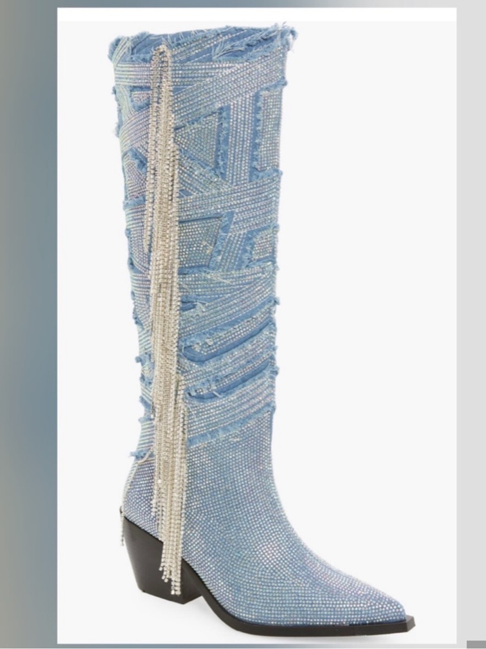 Azalea Wang Domingo Denim Western Boot - Picture 5 of 11